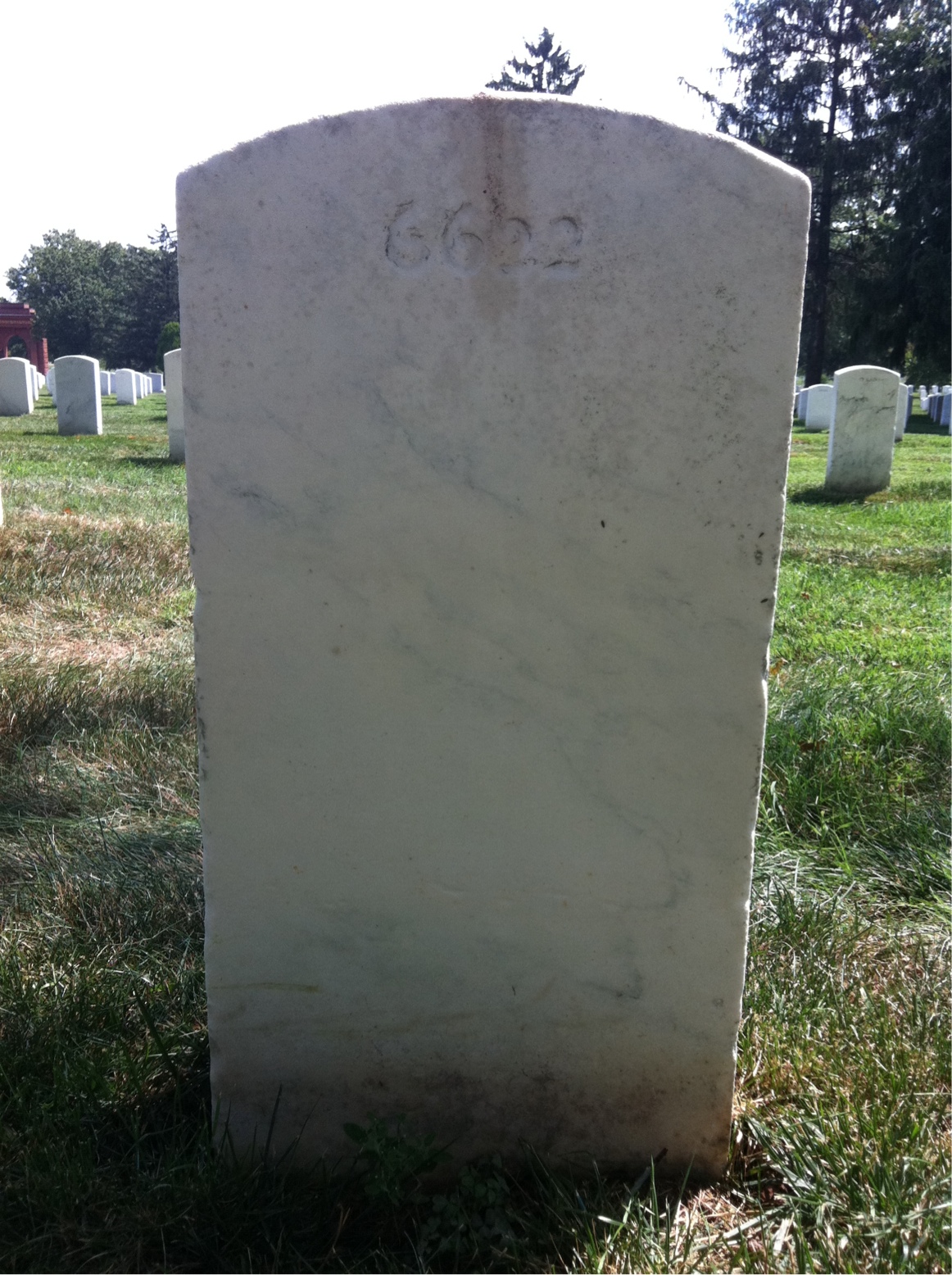 Back of headstone — William Mingst