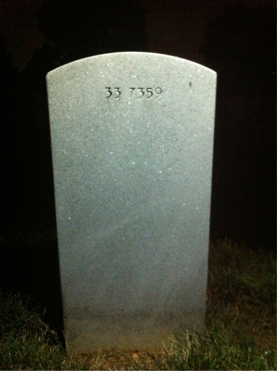 Back of headstone — Marie Baumgarten