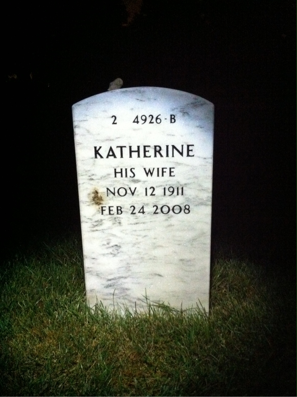 Back of headstone — Irwin Roth