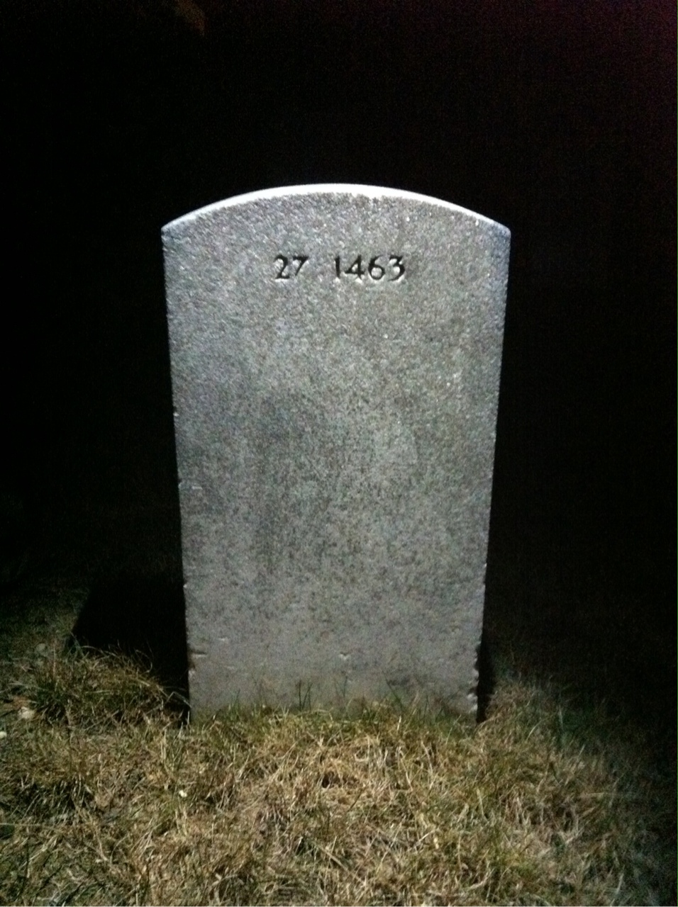 Back of headstone — Mary Bailer