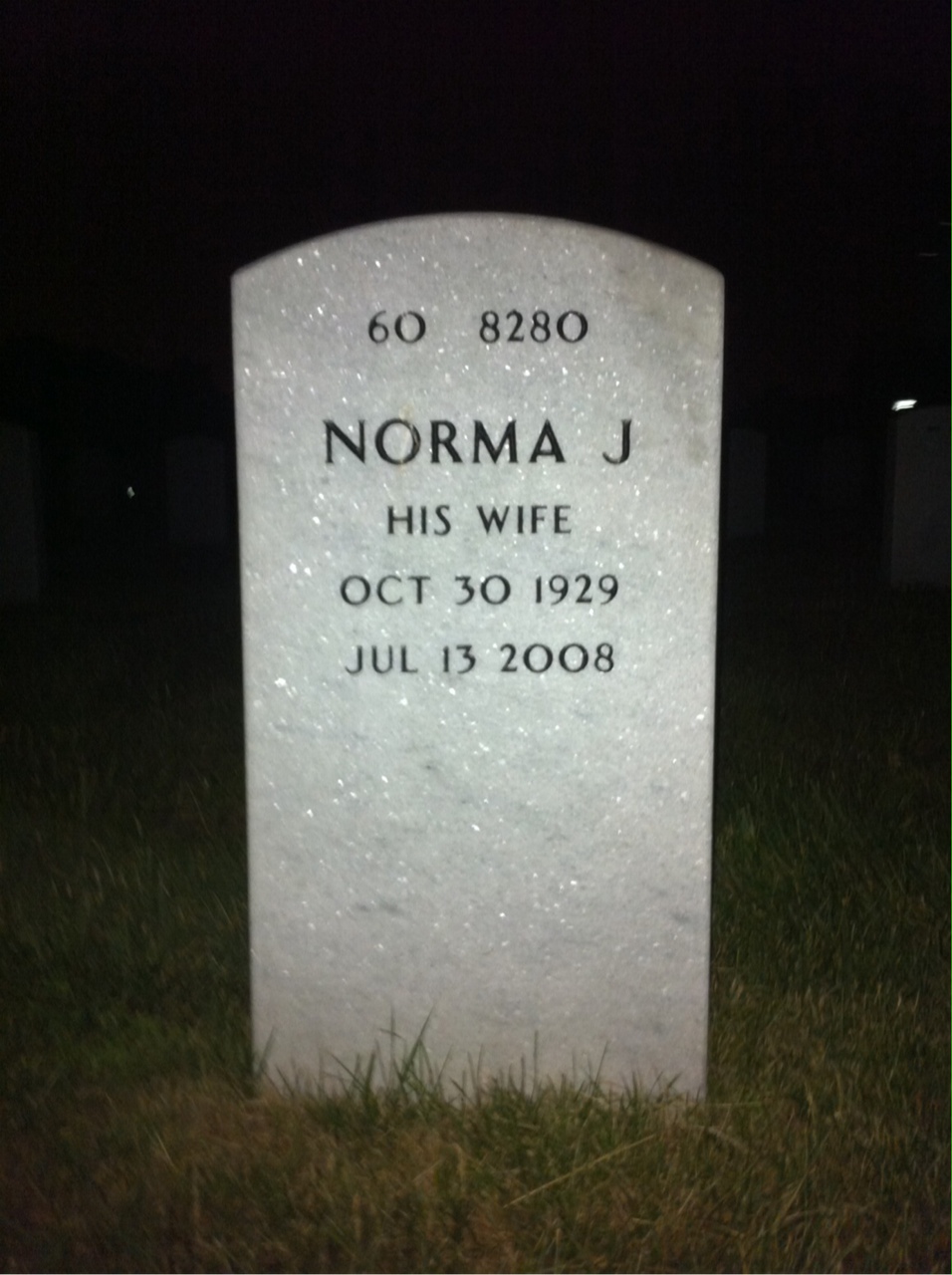 Back of headstone — George Brown