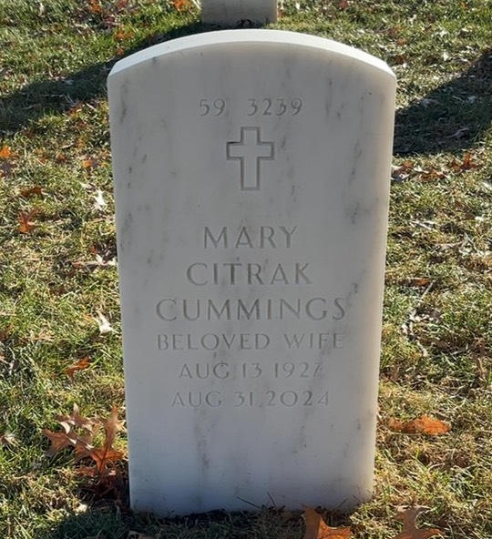Back of headstone — Robert Cummings