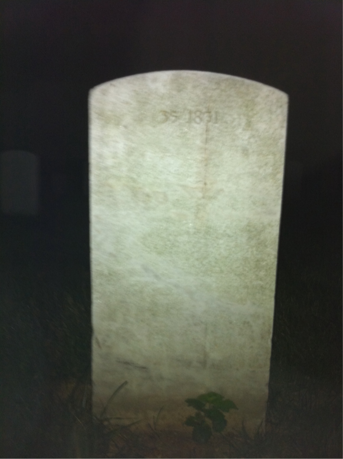 Back of headstone — Frank Andorka