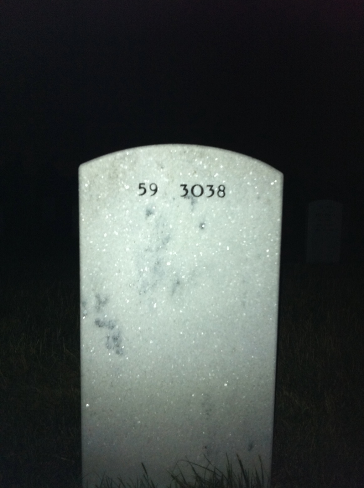 Back of headstone — Gerald Walsh
