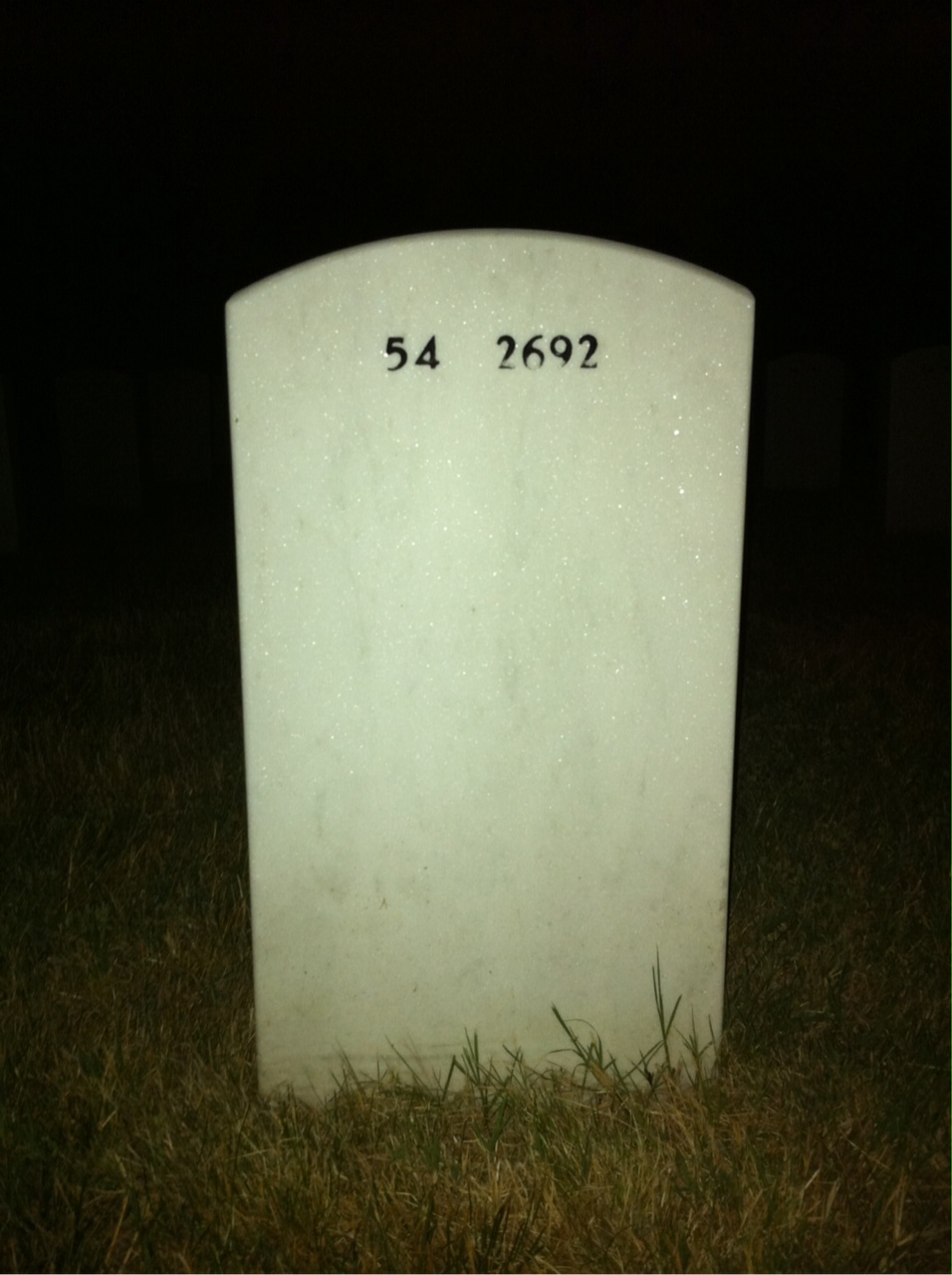 Back of headstone — Vernon Cost