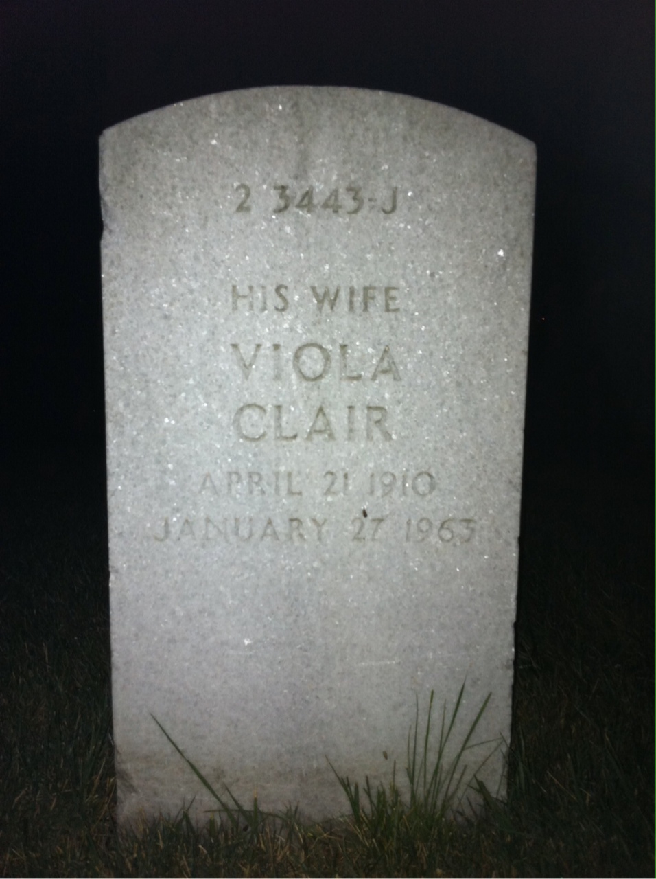 Back of headstone — Rutledge Irvine