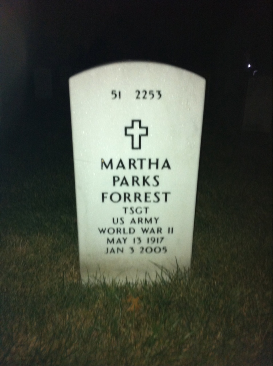 Back of headstone — Edward Forrest