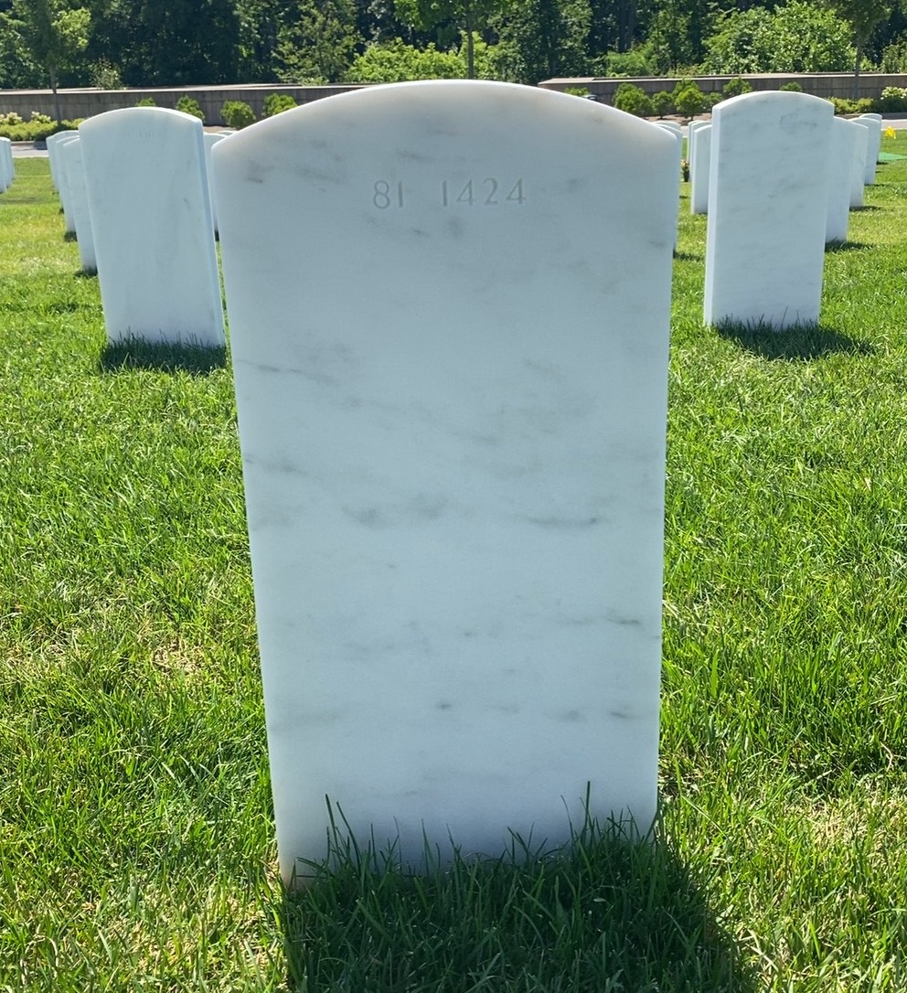 Back of headstone — William Rowland Richardson