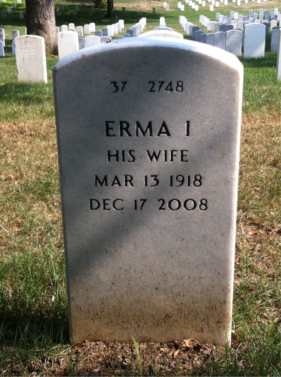 Back of headstone — John Flood