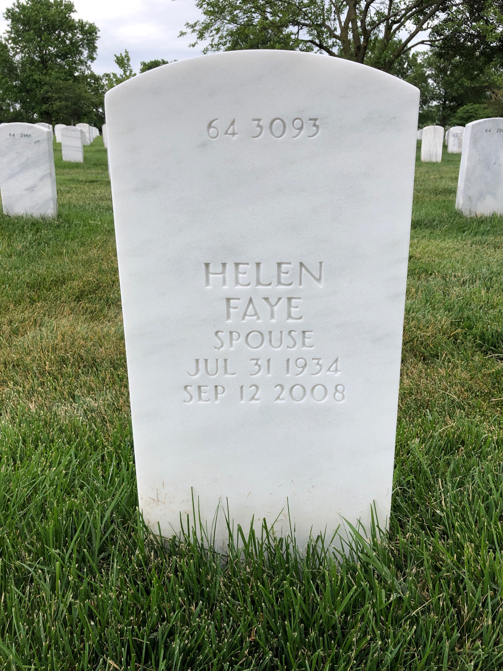 Back of headstone — William Law