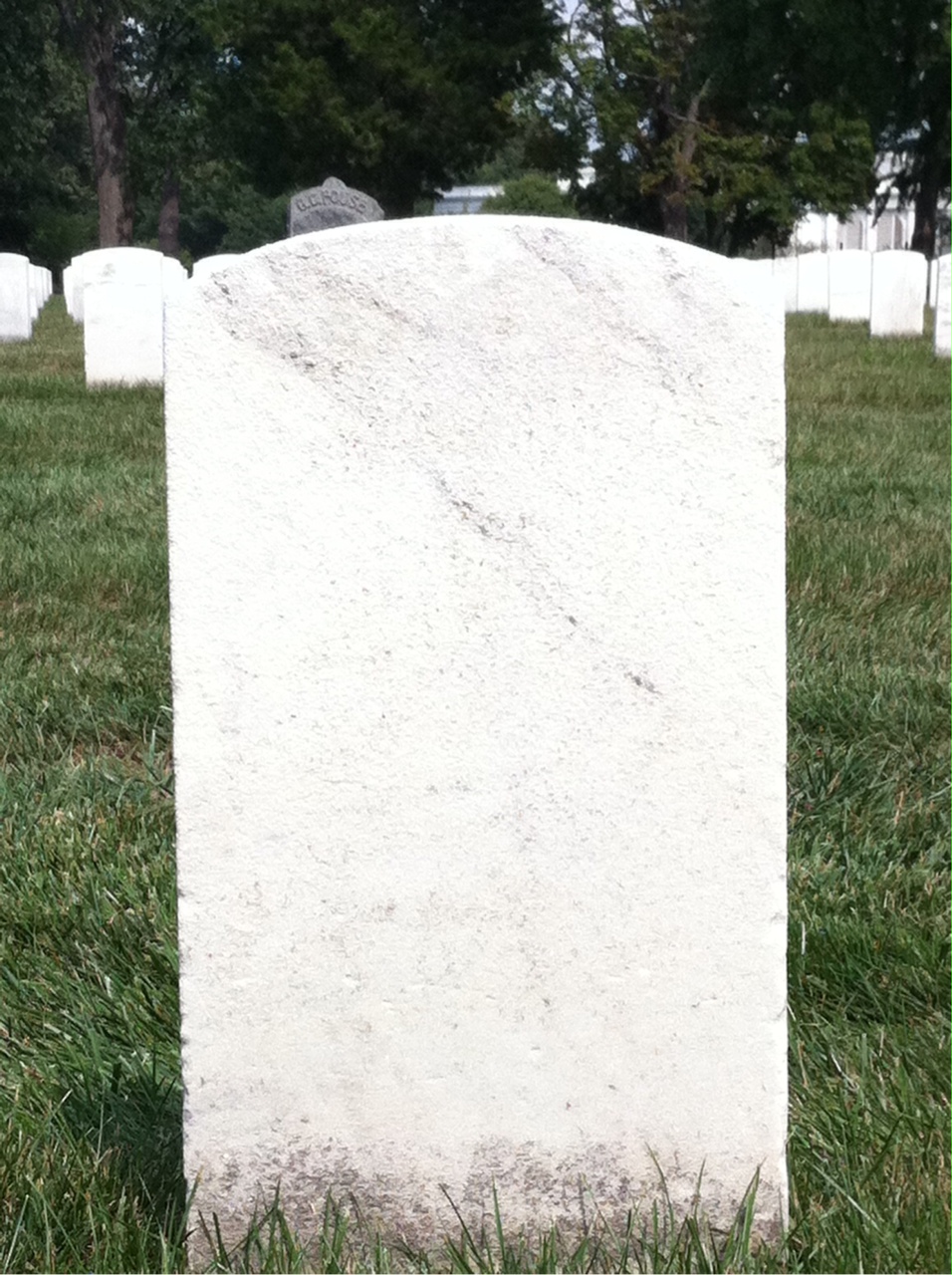 Back of headstone — James Ardinger