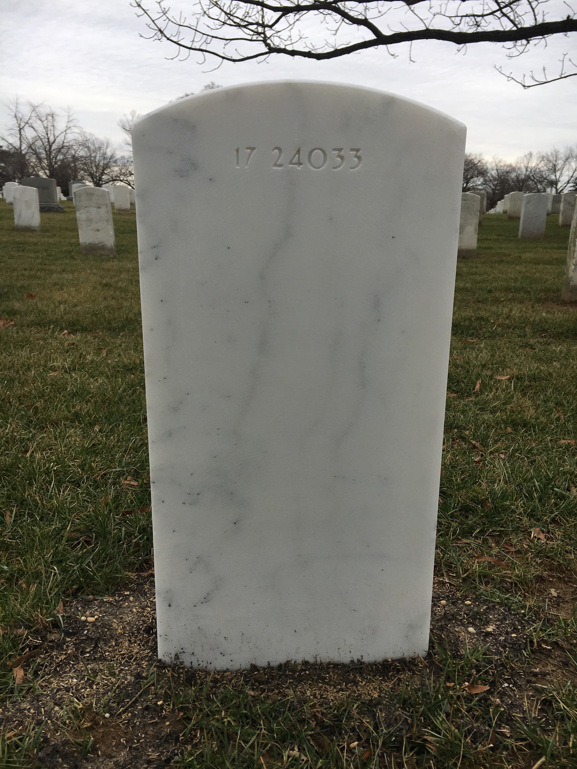 Back of headstone — Aylor Adams