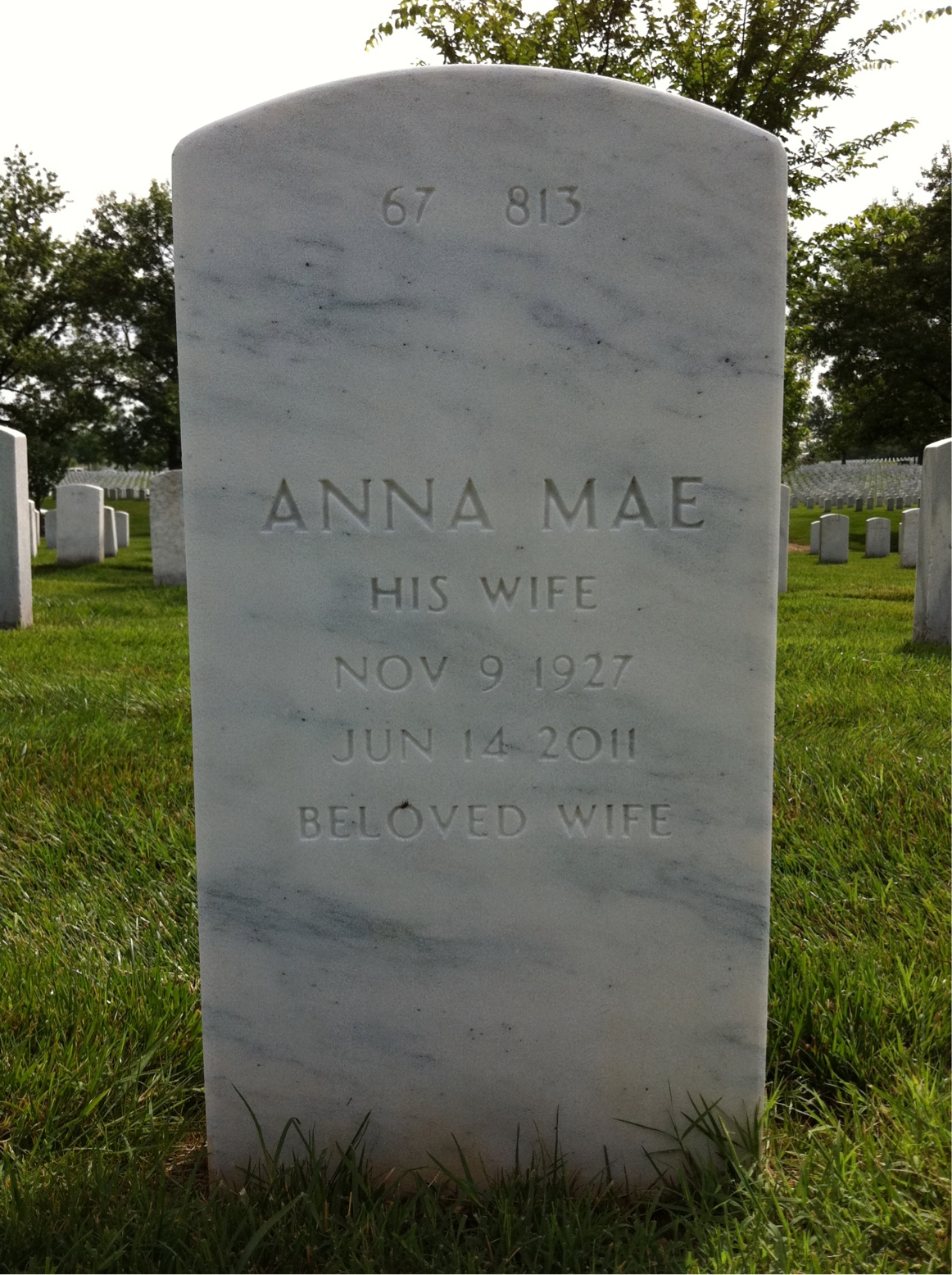 Back of headstone — Robert Alexander