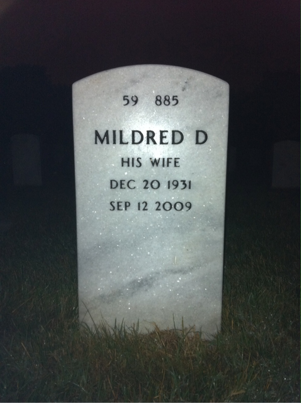 Back of headstone — Clarence Glasebrook