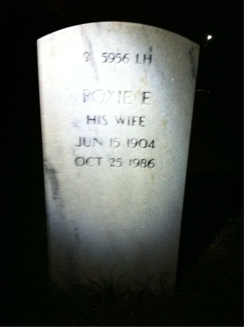 Back of headstone — Joseph Avery