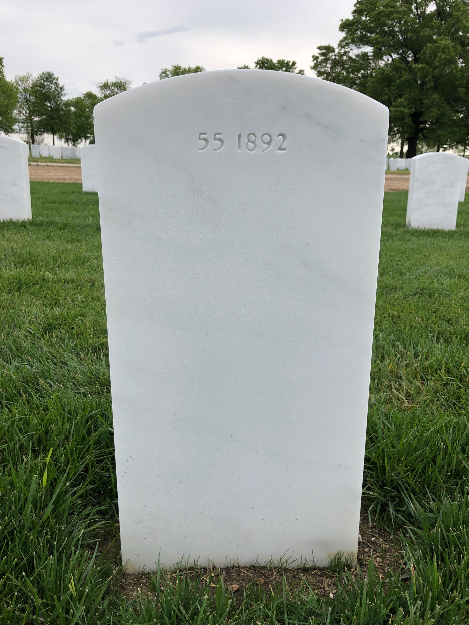Back of headstone — William Michael Dante