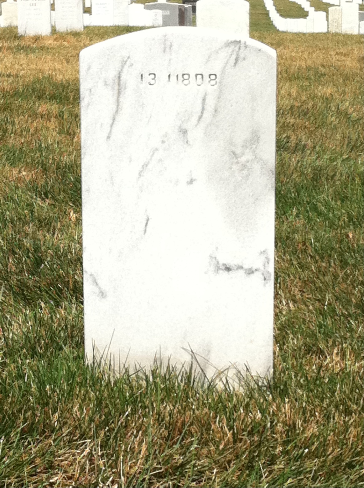 Back of headstone — Earl Aikens