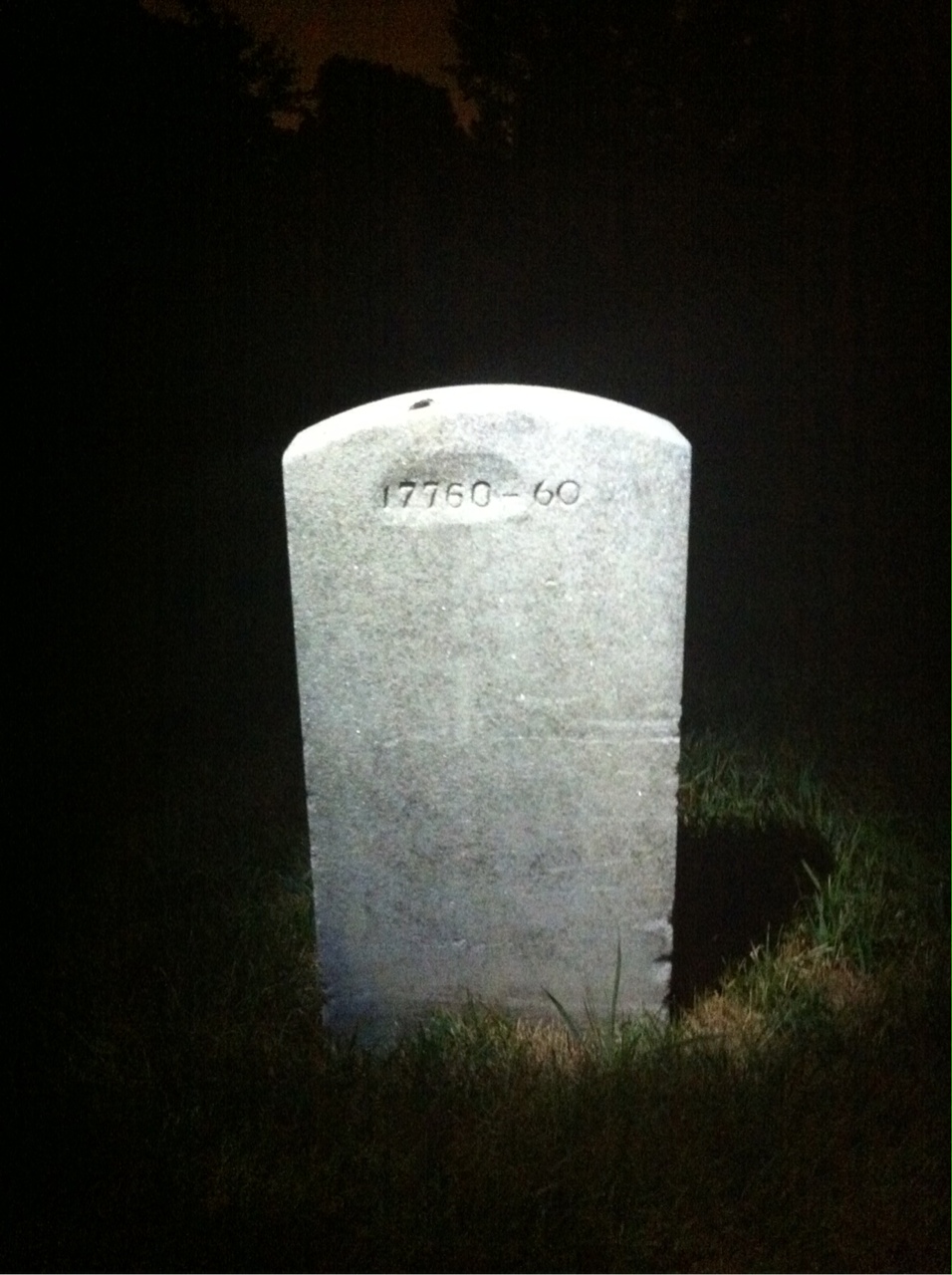 Back of headstone — John Andrews