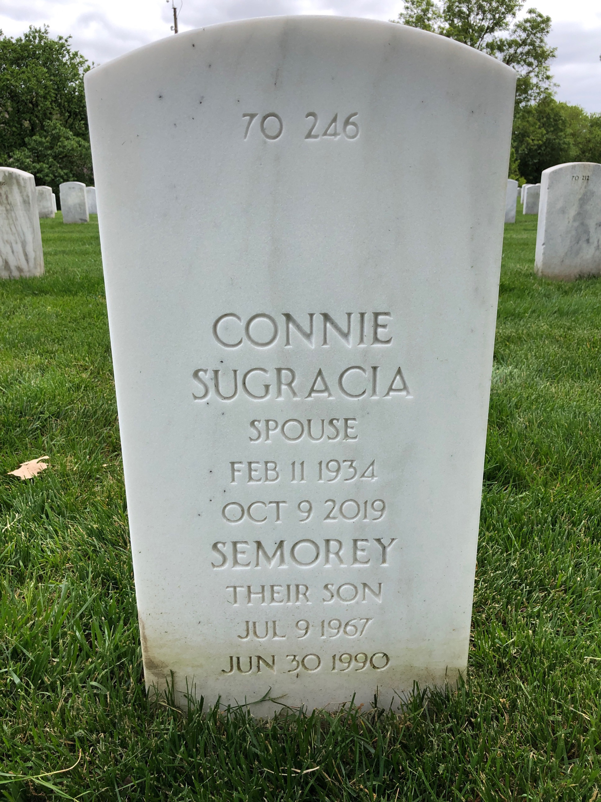 Back of headstone — George Rimmer