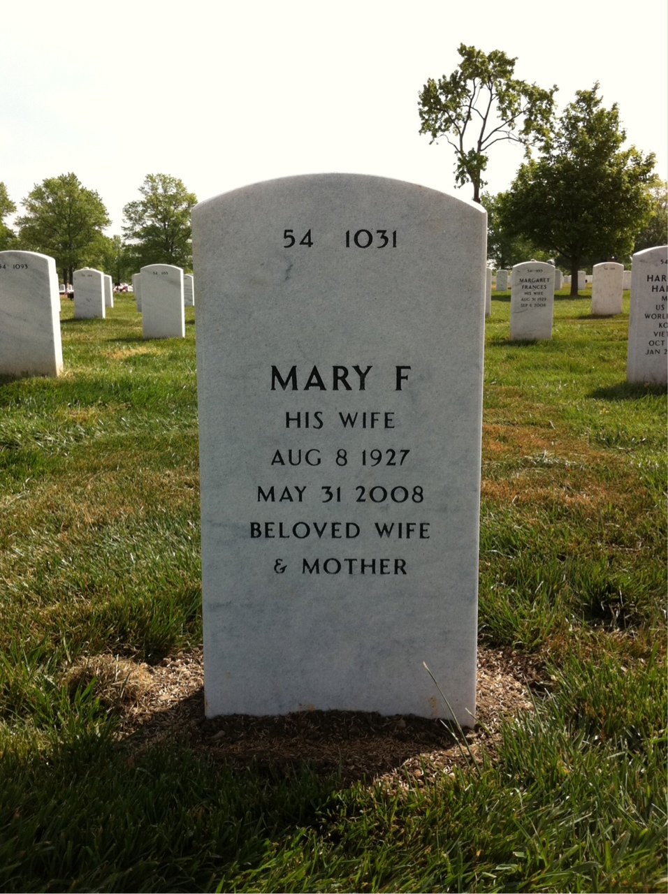 Back of headstone — Edmond Farrington