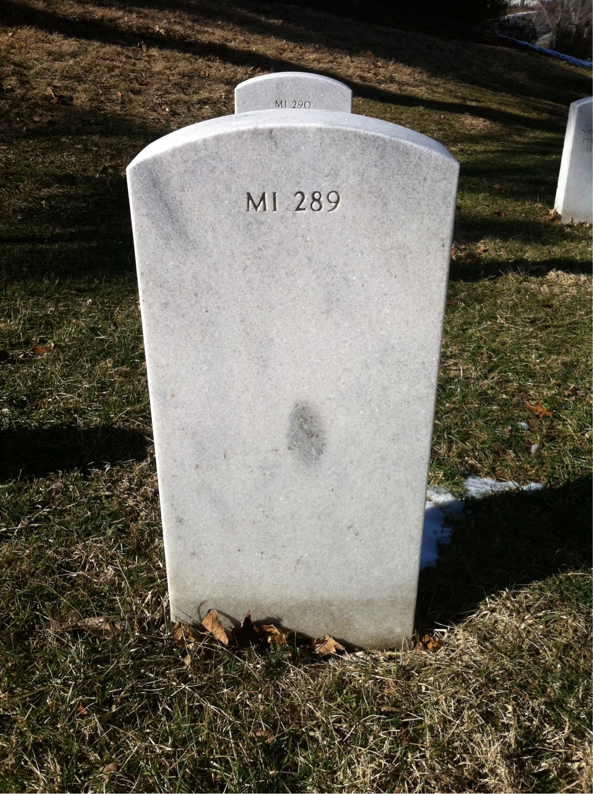 Back of headstone — Arthur Arcand