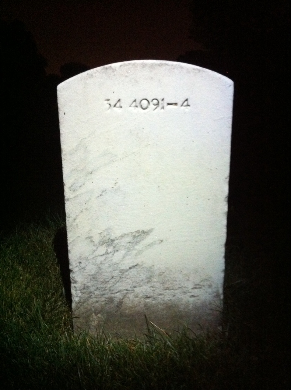 Back of headstone — Anna Adcock