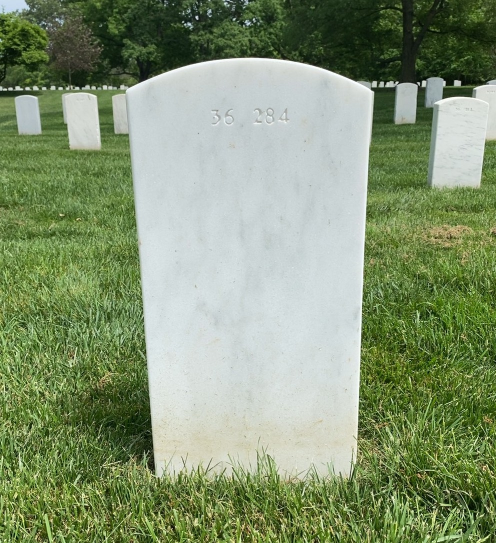 Back of headstone — Thomas R Blandford