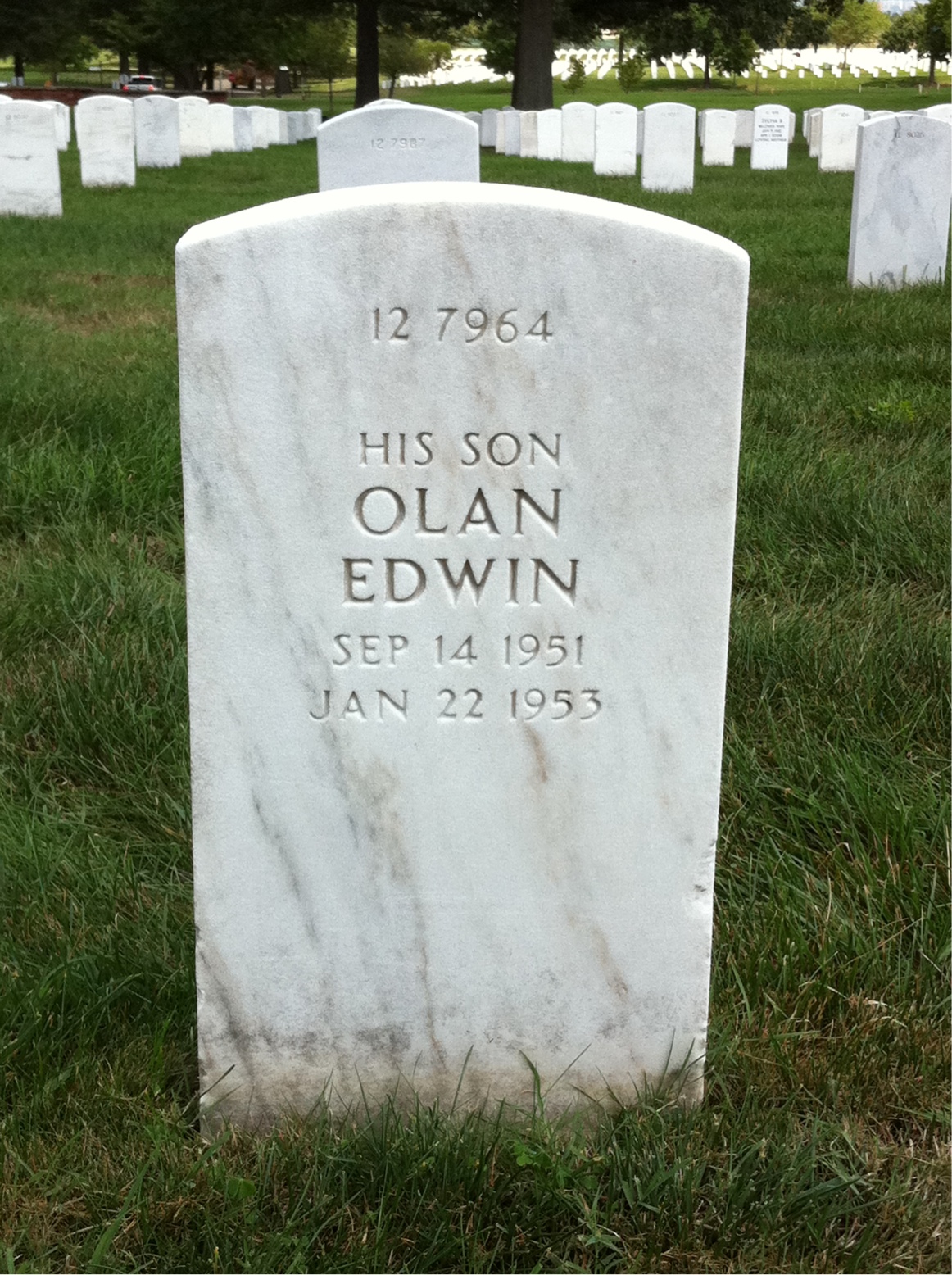 Back of headstone — Emerson Ford