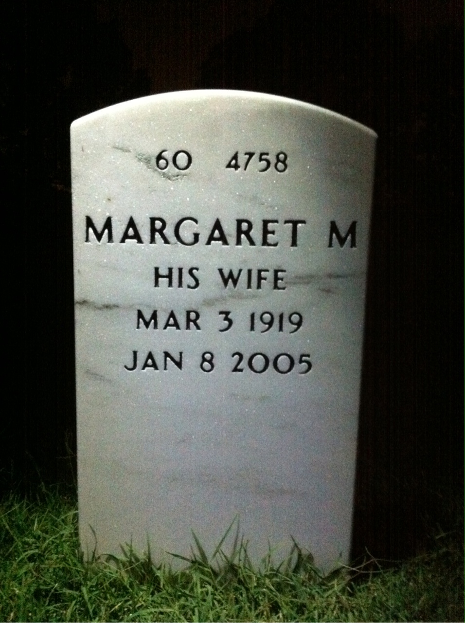Back of headstone — Barry Fleming