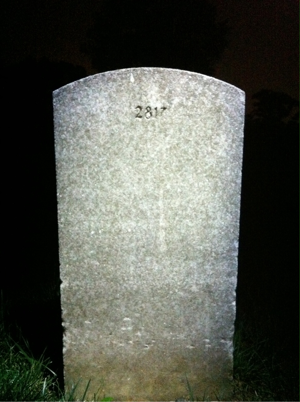Back of headstone — Cecil Morgan