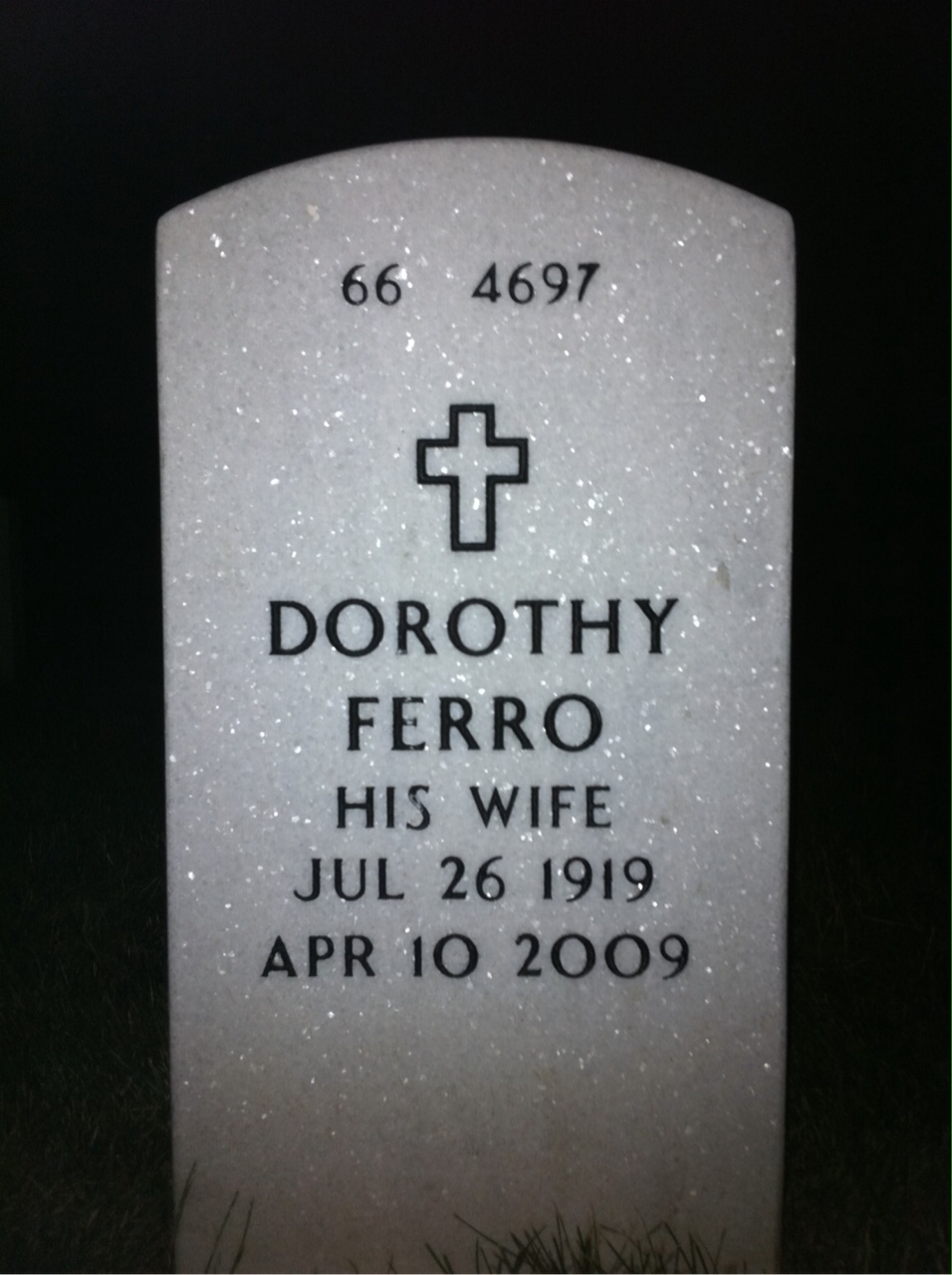 Back of headstone — Joseph Fried