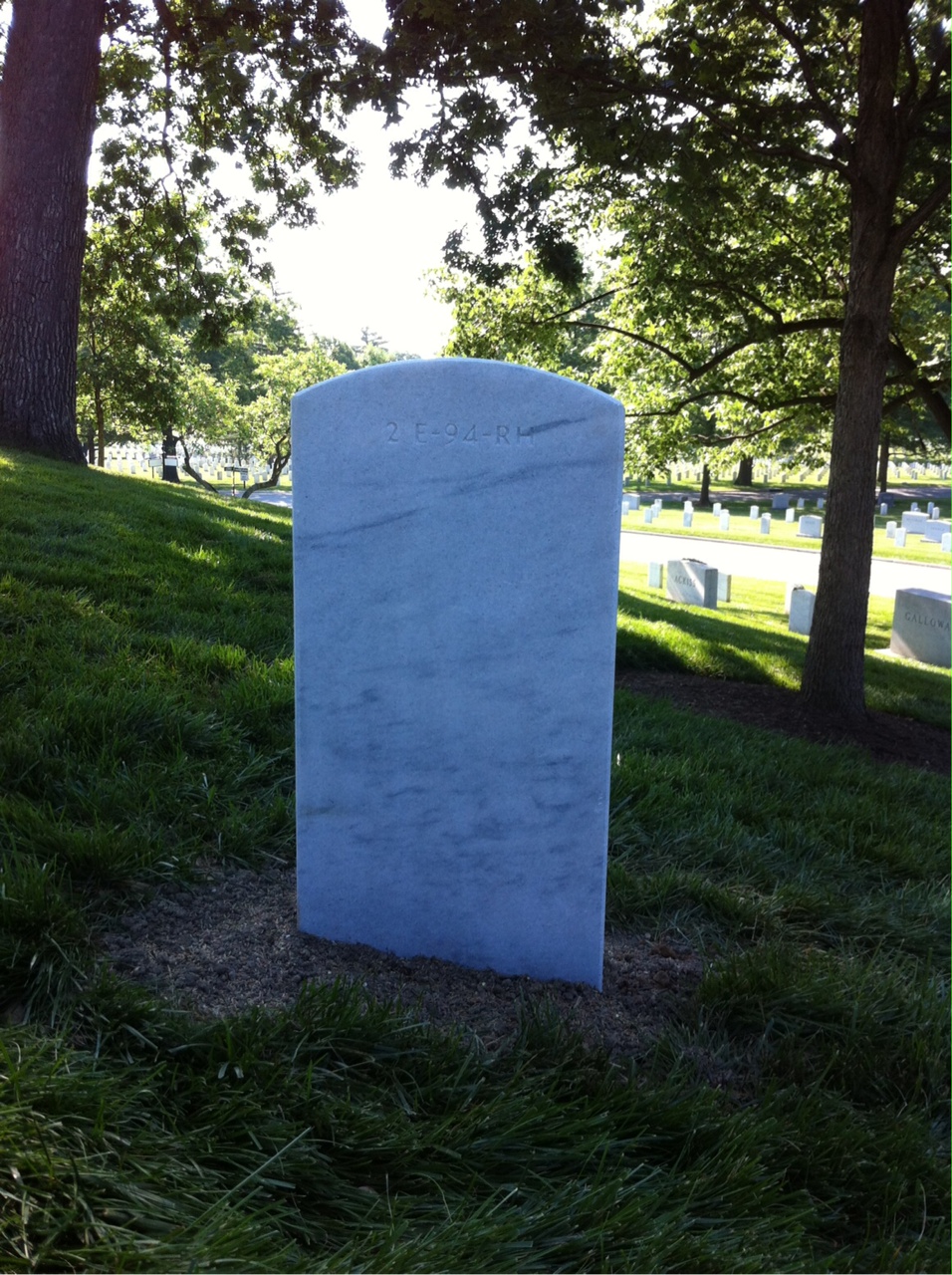 Back of headstone — Peter Molnar