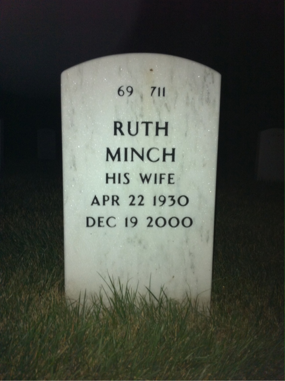 Back of headstone — Donald Porter