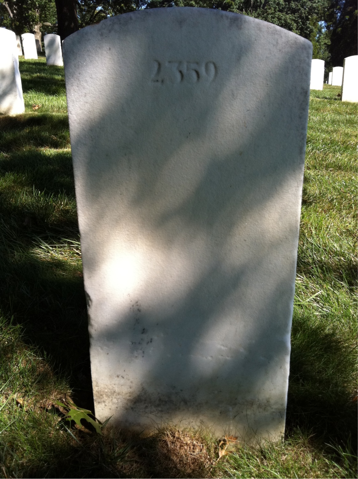 Back of headstone — John Murphy