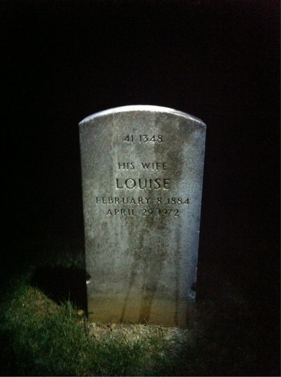 Back of headstone — Amedeo Caporali