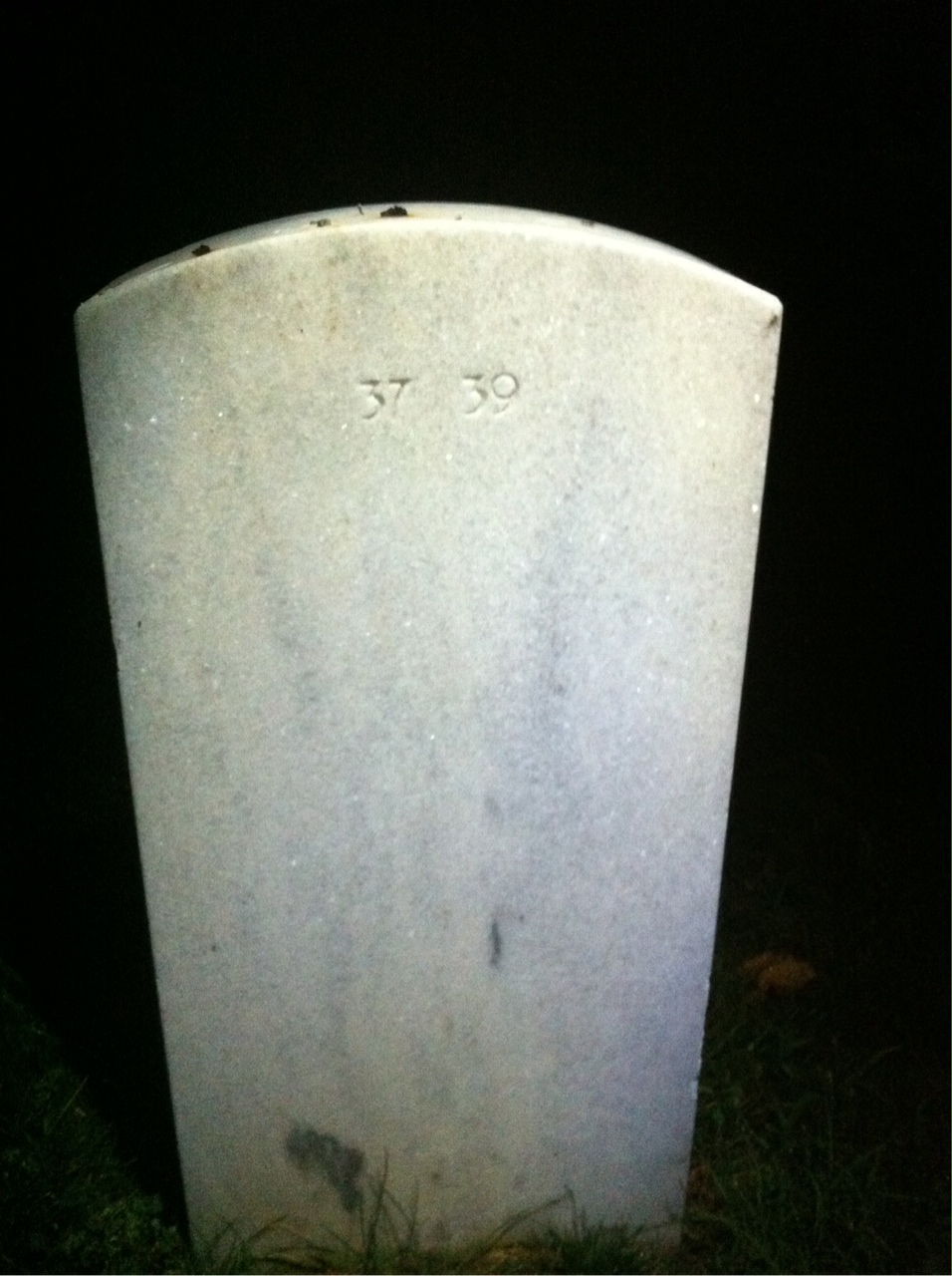 Back of headstone — Alice Moses