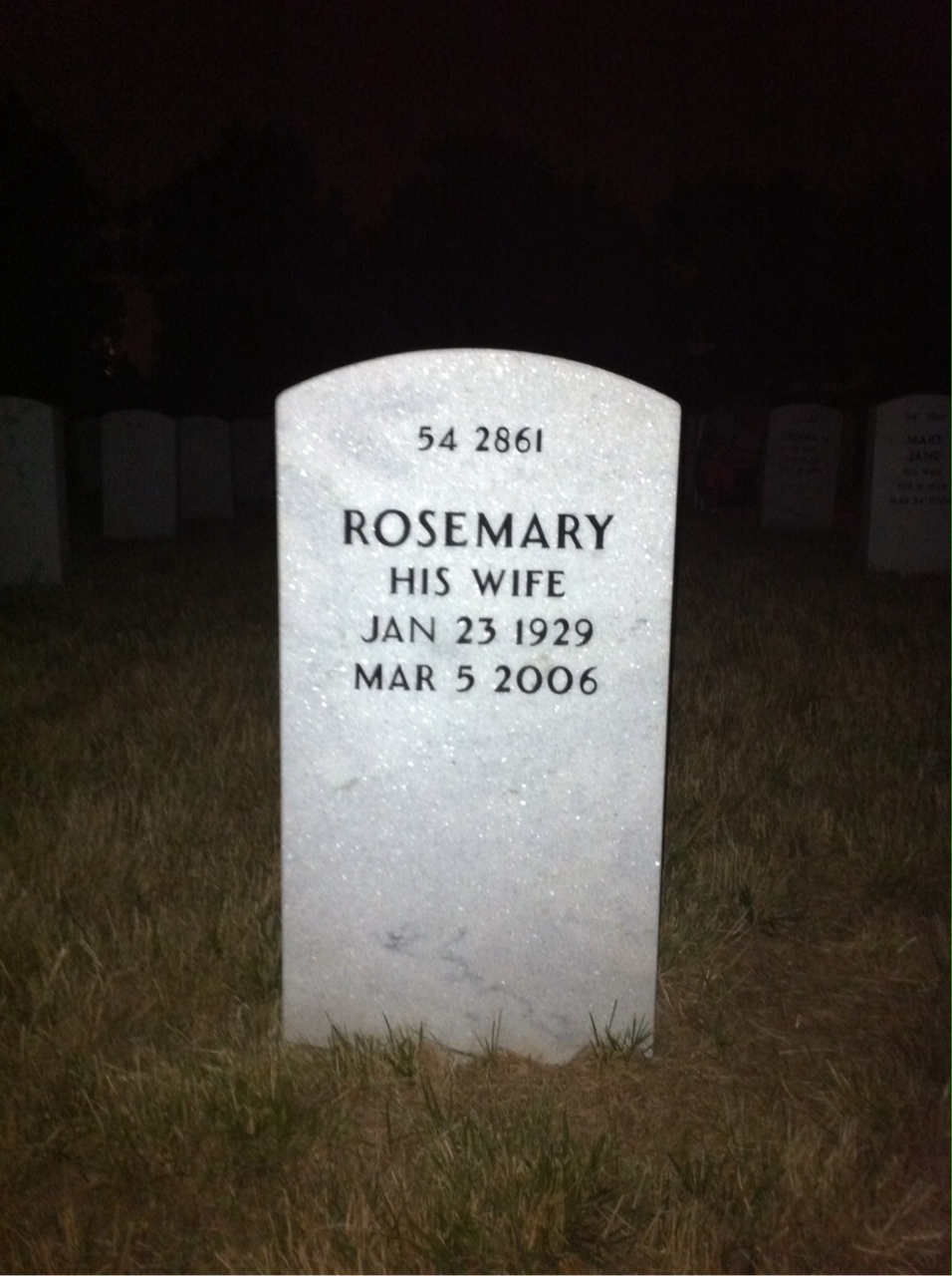 Back of headstone — Abraham Kooiman