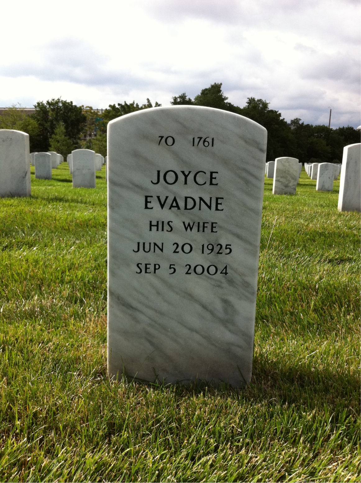 Back of headstone — Theodore Roth