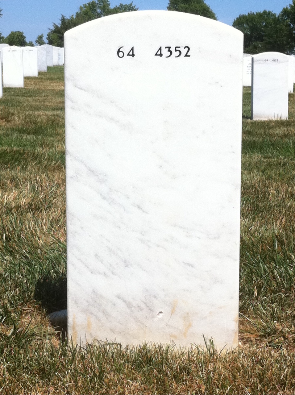 Back of headstone — Spencer Seal
