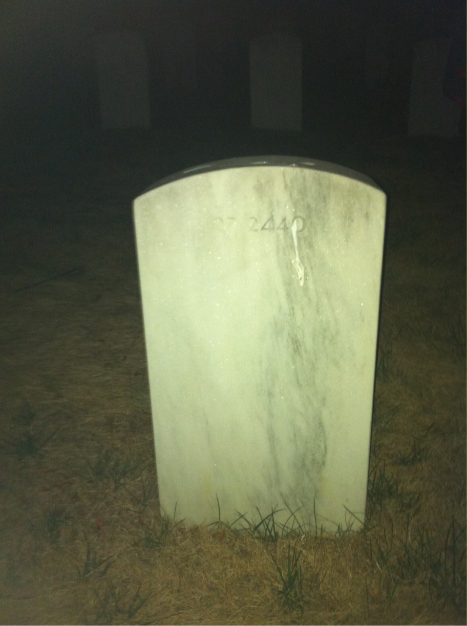 Back of headstone — John Bailey