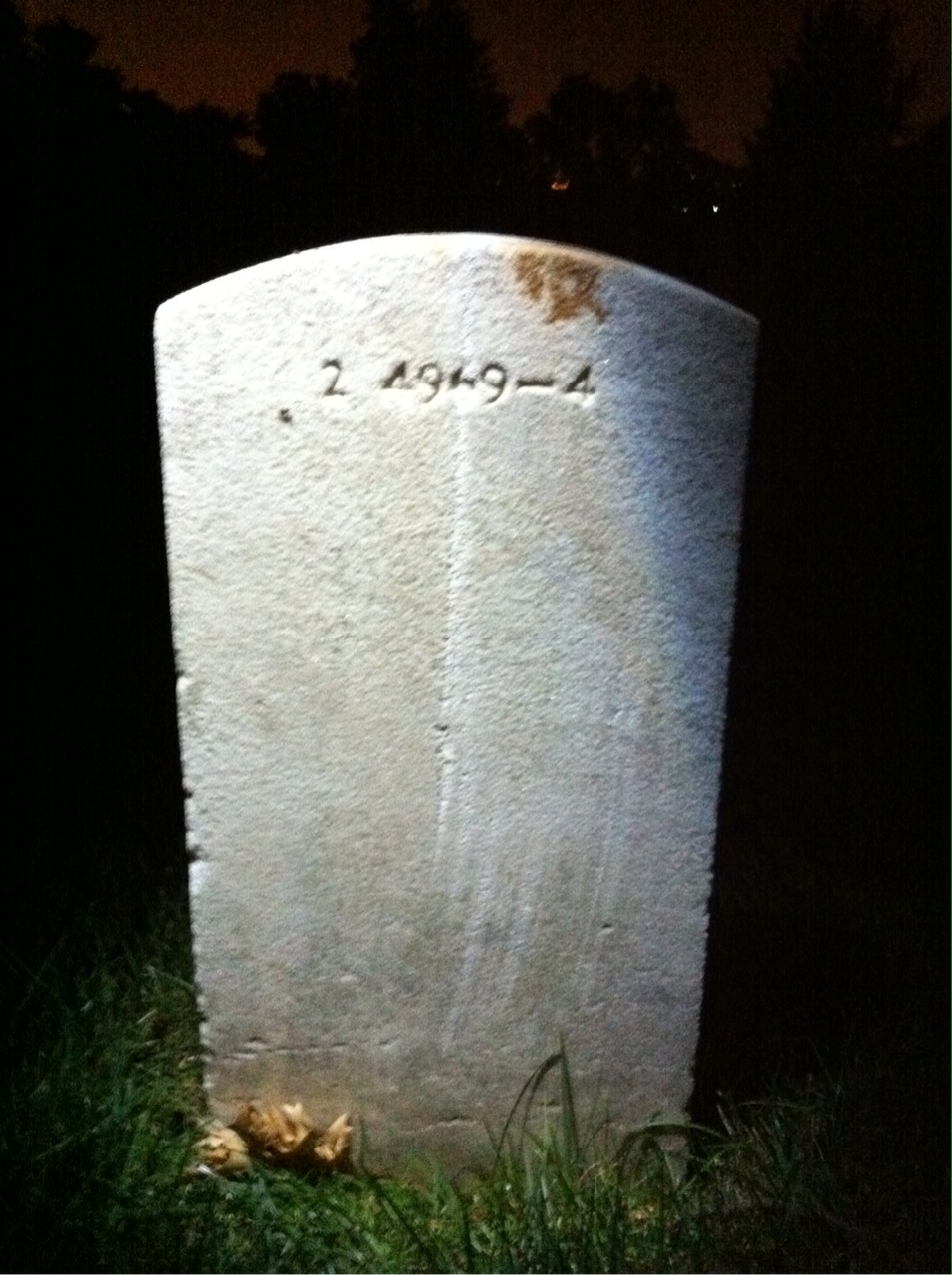 Back of headstone — Bernard Manseau