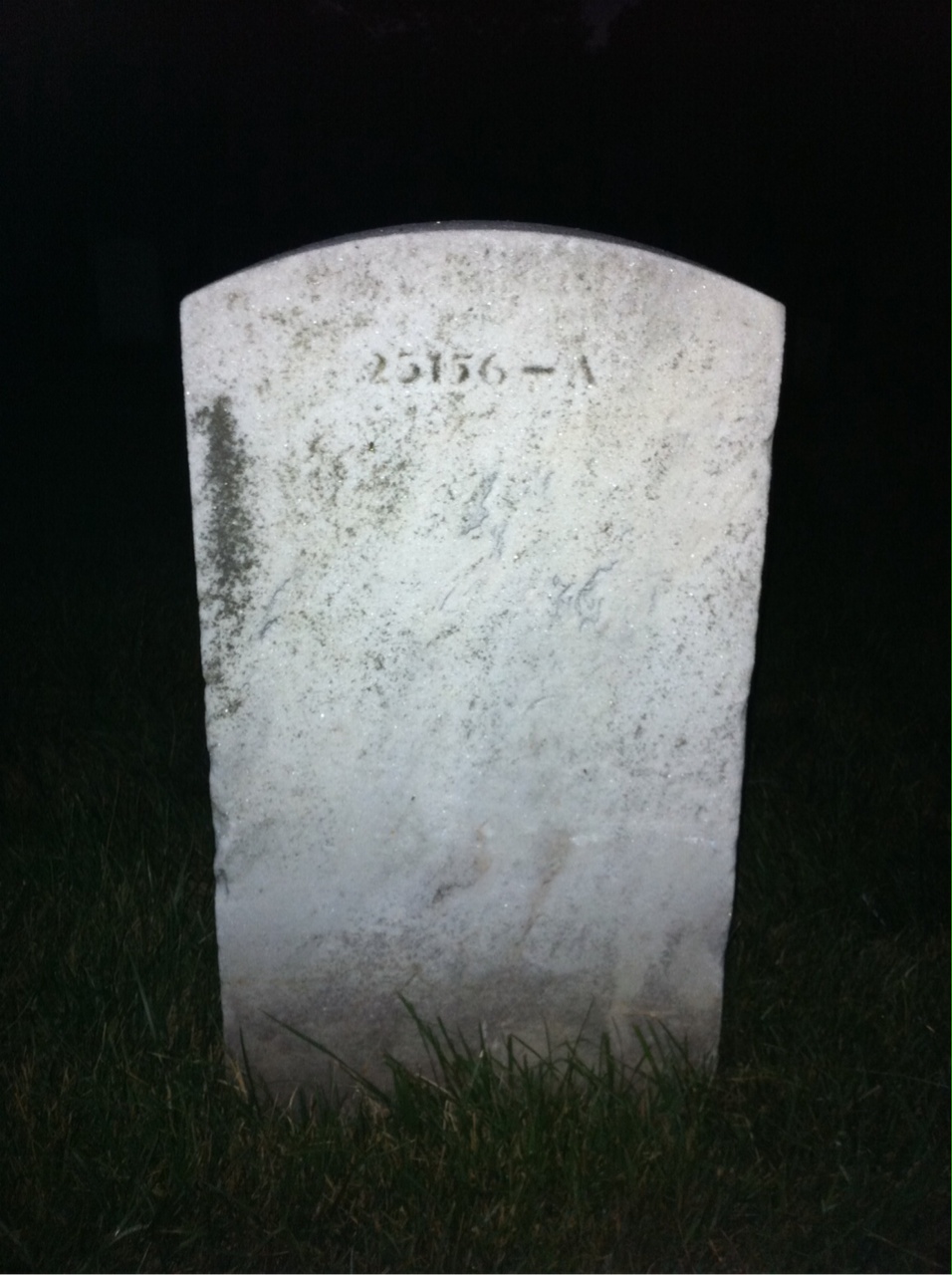 Back of headstone — Charlie Mitchell