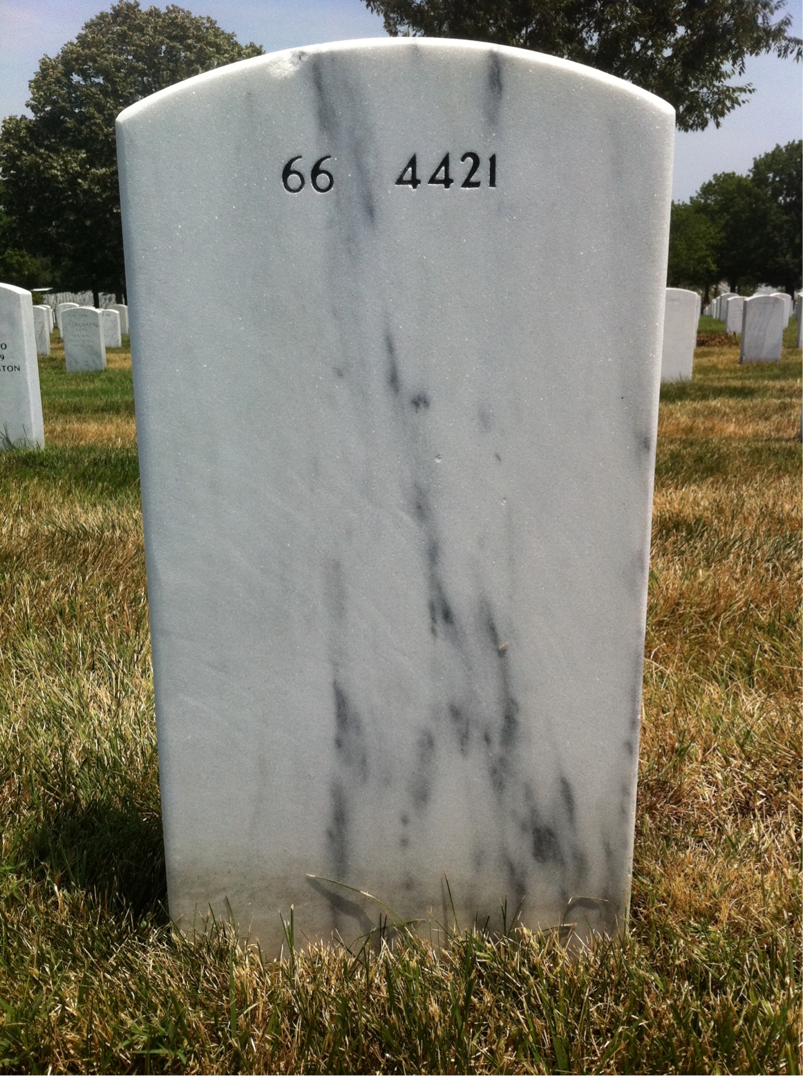 Back of headstone — John Douglas