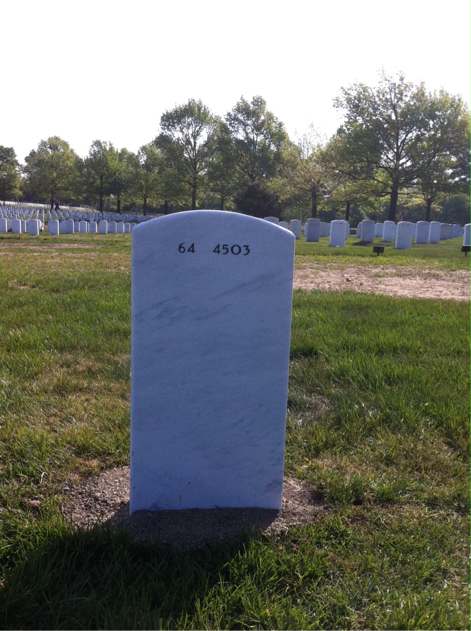 Back of headstone — William Powell
