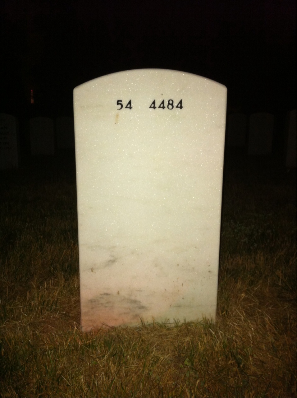 Back of headstone — James Cain