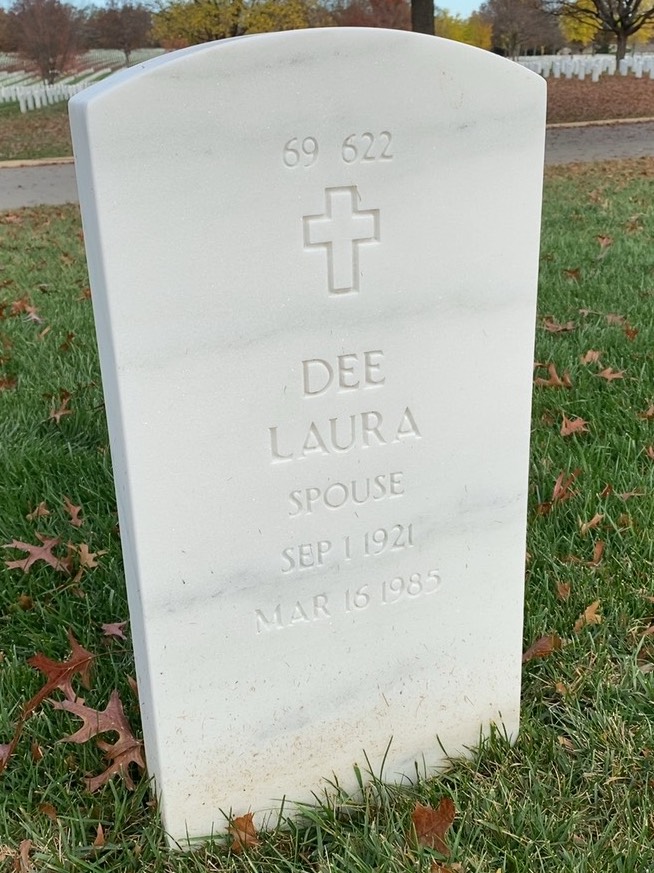 Back of headstone — Merle Allen