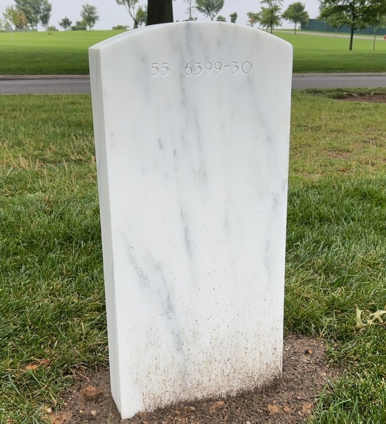 Back of headstone — William B Griffith