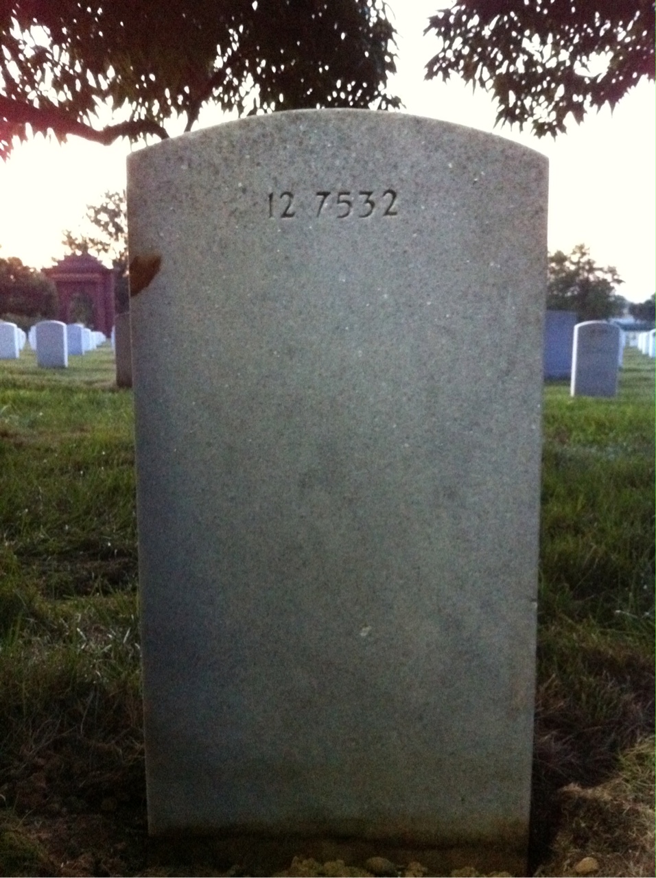 Back of headstone — Robert Mckee