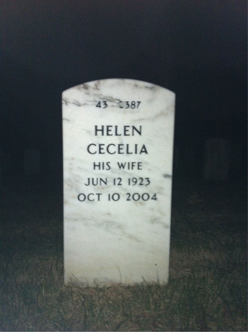 Back of headstone — John Simms