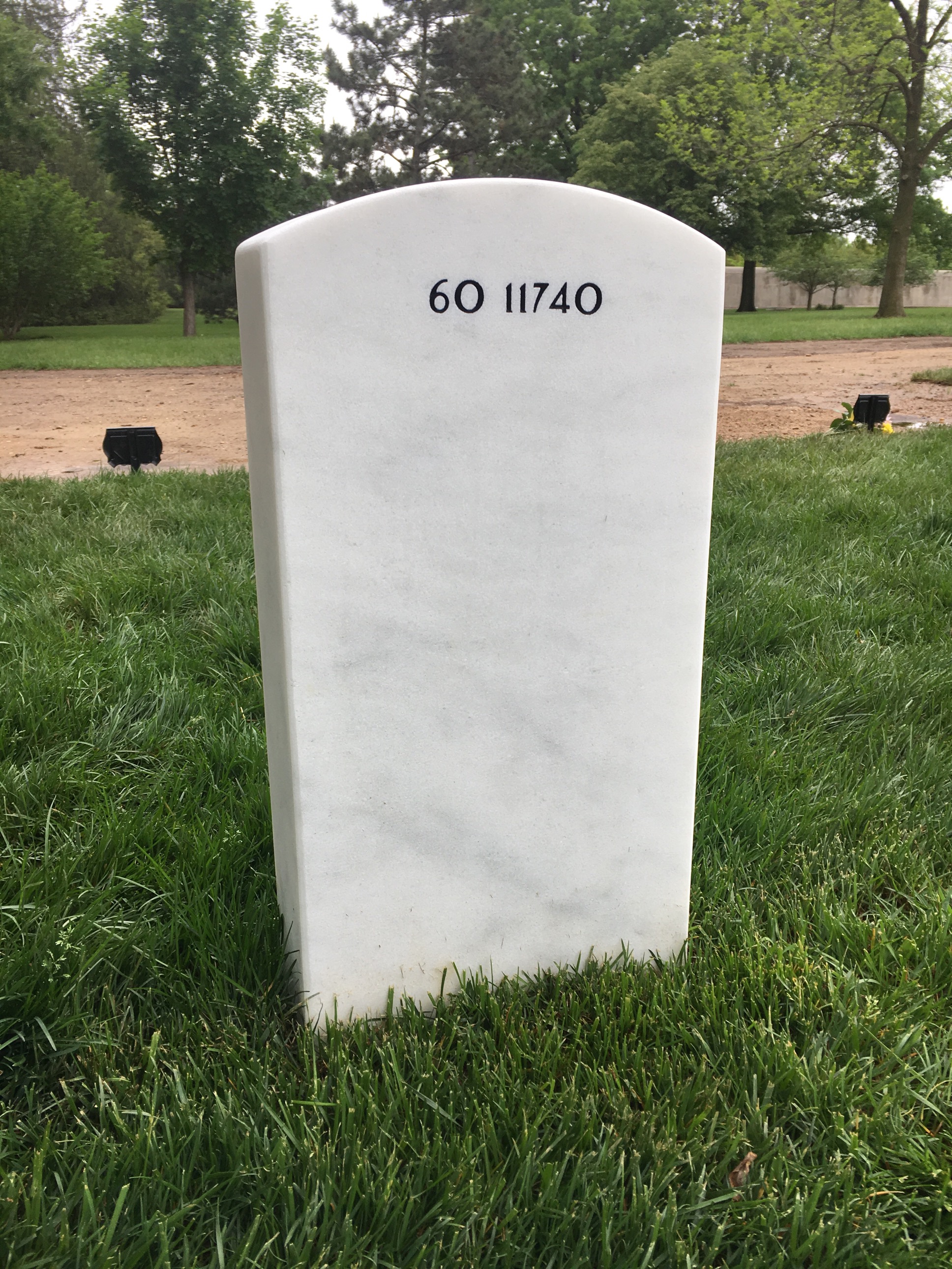 Back of headstone — Matthew Martin Peterson